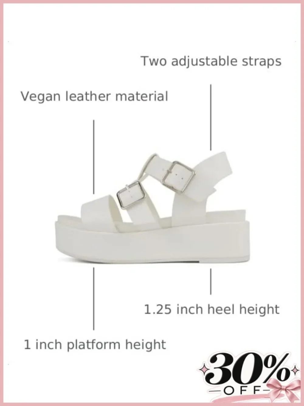 Soda Stellar Women Platform Wedge Sandals Adjustable Ankle Strap Open Toe